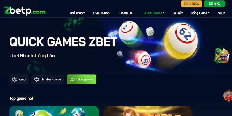 Giới thiệu chung về nền tảng giải trí Quick game Zbet